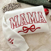 Personalized Mom Sweater with Nickname Bow