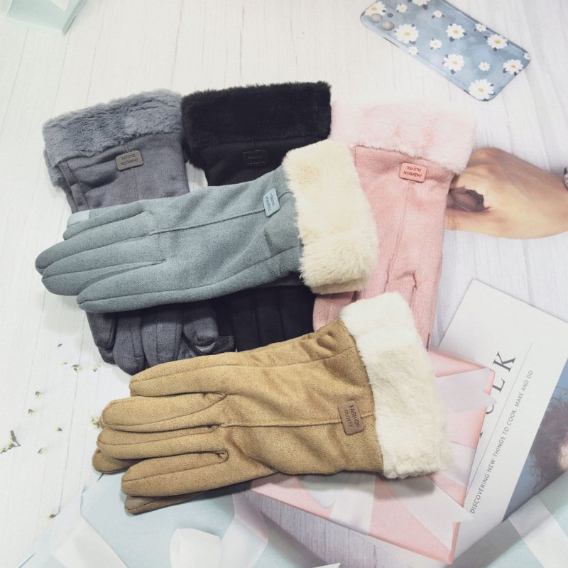 Windproof Thermal Gloves for Women - Touch Screen Suede