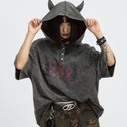 Casual Worn-In Hoodie - Black