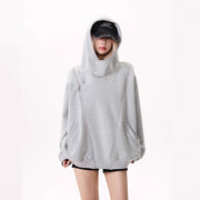 Cozy Retro Hoodie with Double Zipper Detail