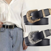 Universal Gold and Silver Buckle Belt for Men and Women