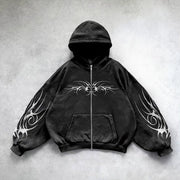 Gothic Punk Graphic Oversized Sweatshirt