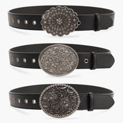 Retro Gem Black Belt for Women - All-match Style