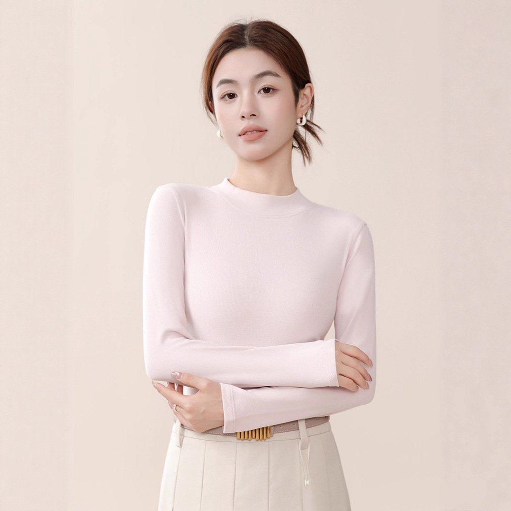 Warm Thickened Half Turtleneck Long Sleeve Top