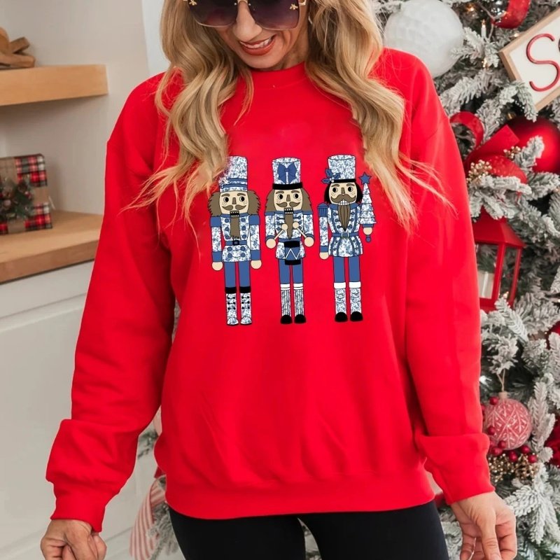 Cozy Red Nutcracker Hoodie for Men