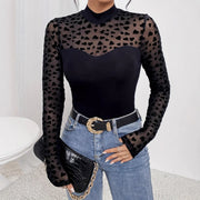 Women's Mesh Sleeve Slim-Fit Base T-Shirt