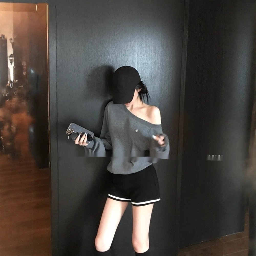 Off-the-Shoulder Loose Pullover Sweater for Women