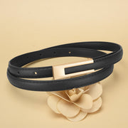 High Waist Decorative Belt Skirt Jeans