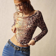 Chic One-Shoulder Floral Layered Top for Women