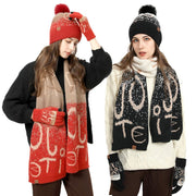 Stay Warm in Style: Jacquard Faux Mink 3-Piece Set