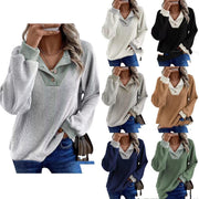 Women's Cozy Solid Long-Sleeve Pullover Knit Sweater