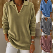 Cozy Retro Fleece Pullover Sweatshirt