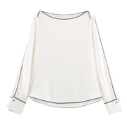 Floral Color-Block Loose Casual Blouse