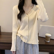 Chubby M V-Neck Plus-Size Long-Sleeve Base Layer Top