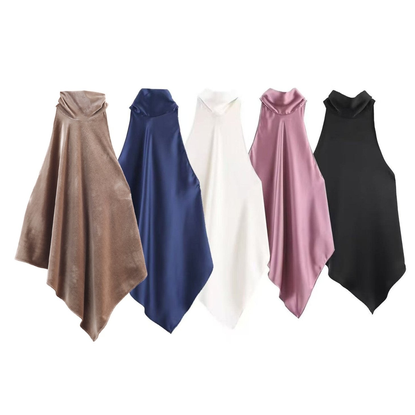 Satin Halter Neck Strap Top for Women