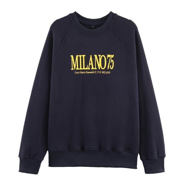 Cozy Round Neck Printed Sweatshirt for Women