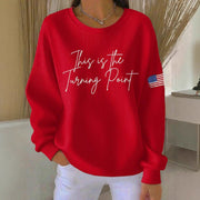 Cozy Round Neck Pullover Sweatshirt for Women