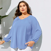 Elegant Women's Loose Casual Long-Sleeve Shirt Top