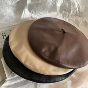 Large Leather Beret for Women - Breathable & Stylish