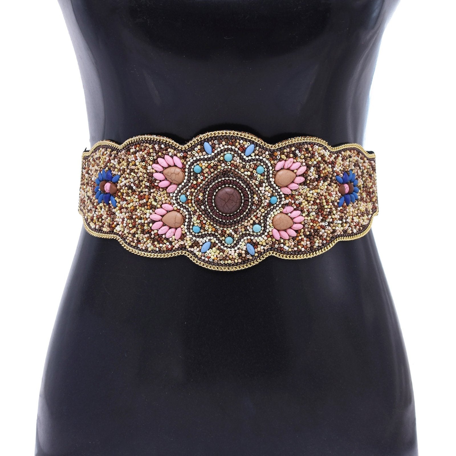 Elastic Turquoise Waistband Belt for Clothing