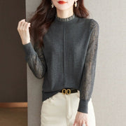 Chic Fungus Collar Knit Sweater for Women