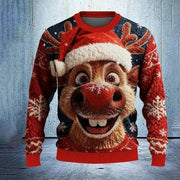 Unisex Christmas Sweatshirt: Cozy 3D Snowman Design