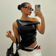 Slender Asymmetric Vest for Women