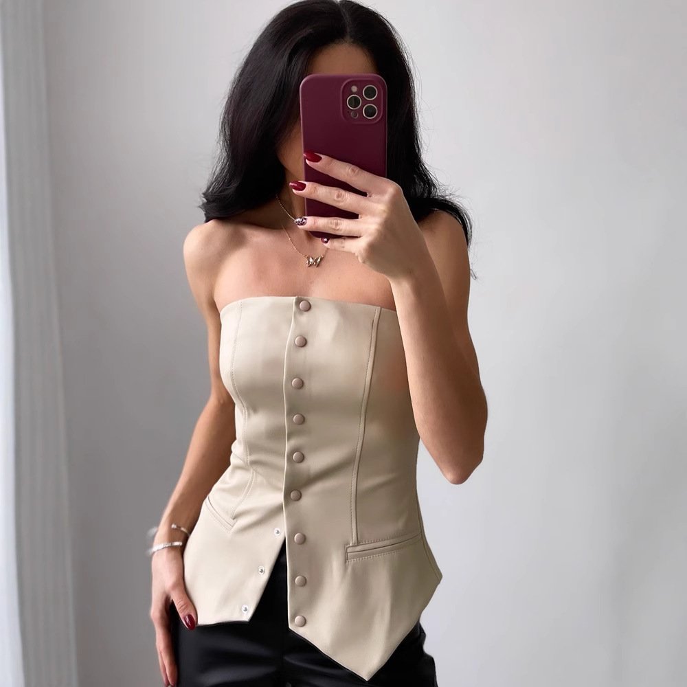Sexy Backless Fitted Vest for Women