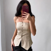 Sexy Backless Fitted Vest for Women