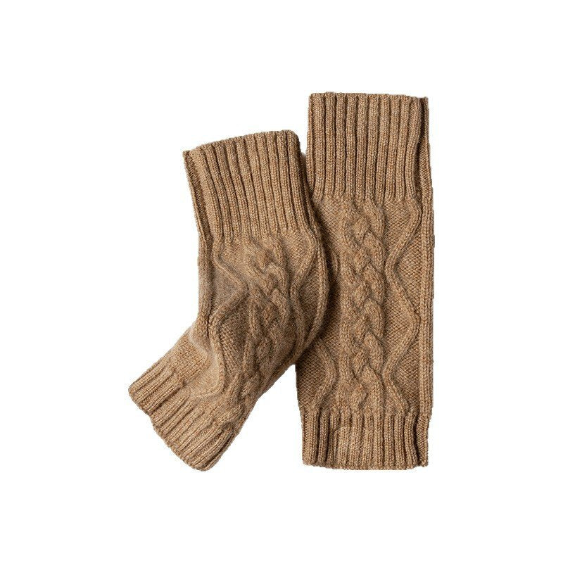 Warm Cashmere Fingerless Gloves for Women