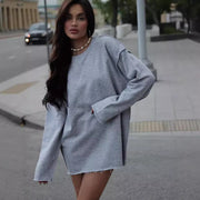 Cozy Solid Color Sweatshirt for Women