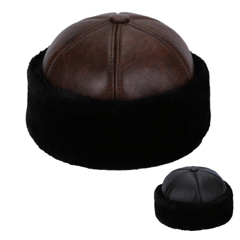 Leather Cowhide Landlord Hat for Women