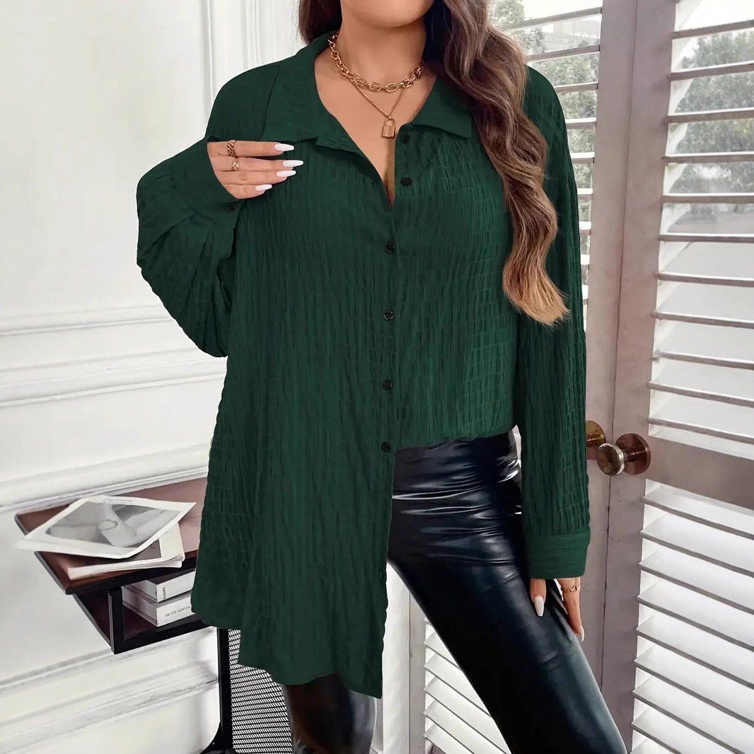 Plus Size Elegant Polo Collar Casual Top