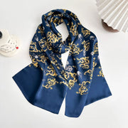 Elegant Double-Sided Printed Silk Scarf for Men