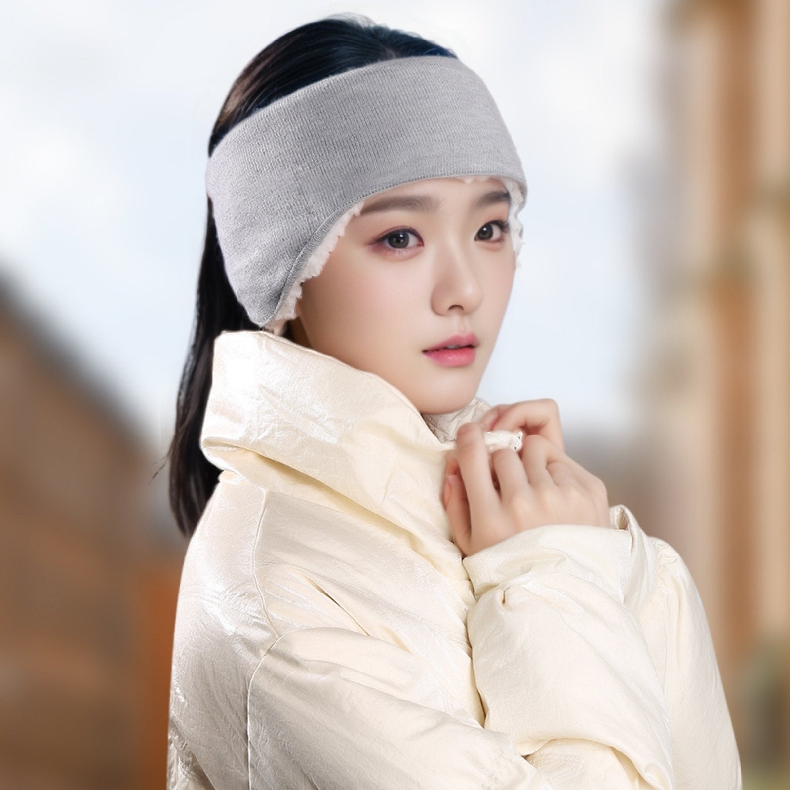 Stay Warm with Lamb Fur Ear Muffs for Women
