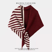 Stay Warm in Style with Color-block Wool Shawl