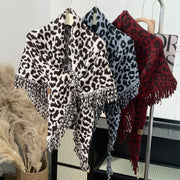 Leopard Fringe Scarf Shawl
