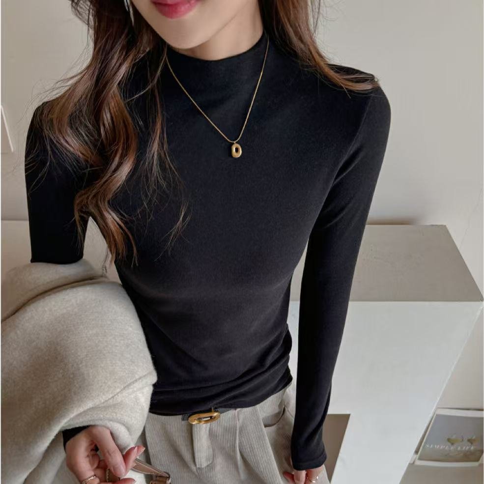 Women's High-Neck Long Sleeve Base Layer Top