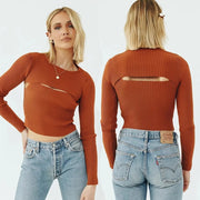 Women's Slim Knit Layering Long Sleeve Top