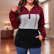 Cozy Color-Blocked Hoodie for Women
