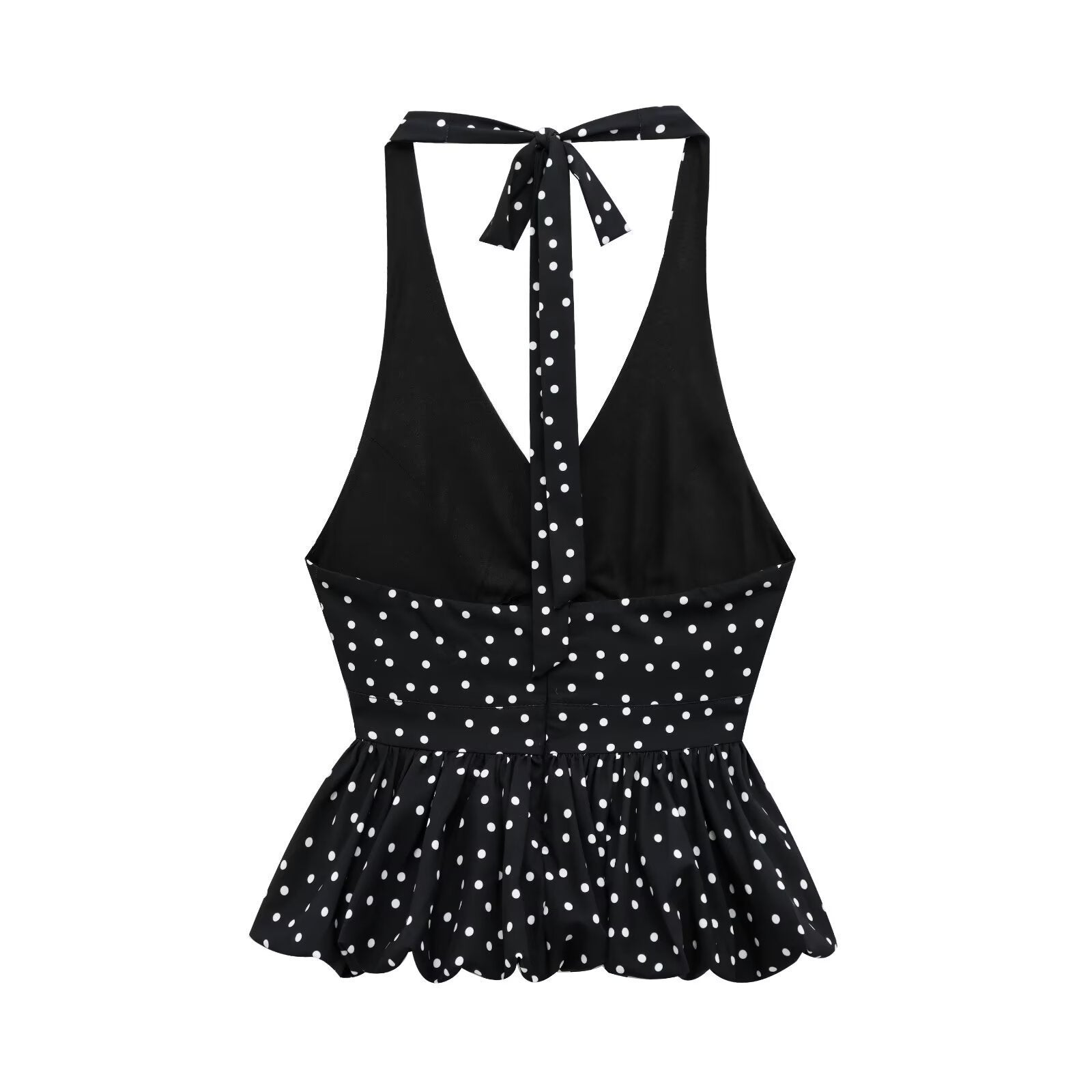Polka Dot Backless Camisole Top for Women