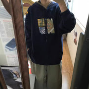 Retro Chic Women's Hooded Sweatshirt, Slimming & Loose Fit