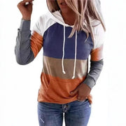 Casual Color Block Hoodie for Women