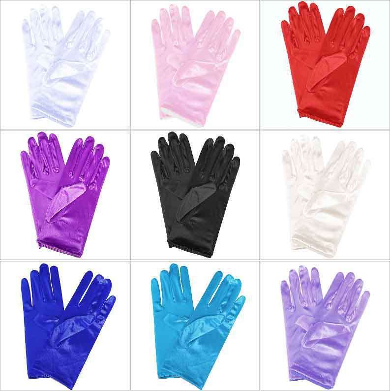 Wedding Satin Gloves for Women, One Size Fits Most