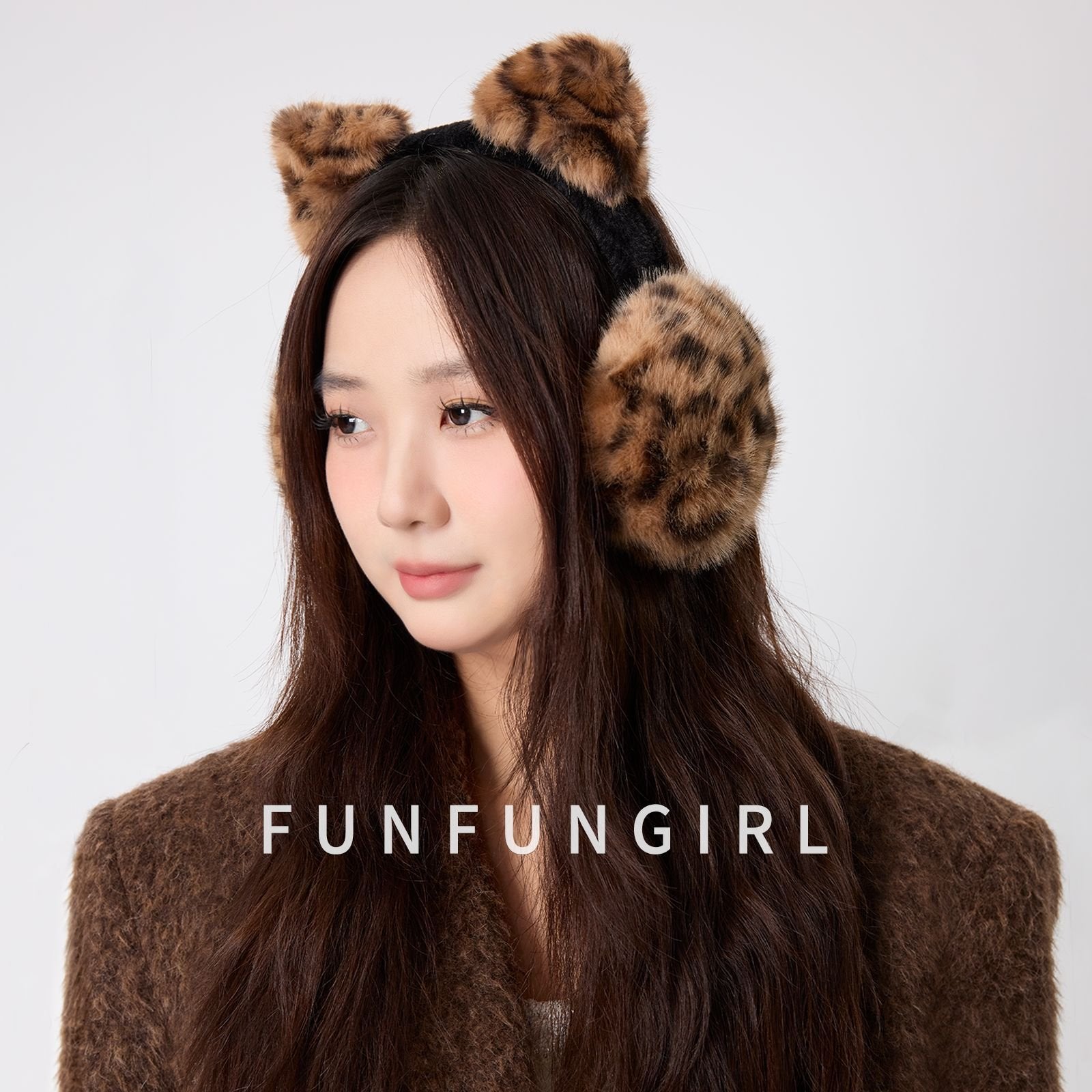 Stay Warm in Style with Leopard Print Ear Muffs