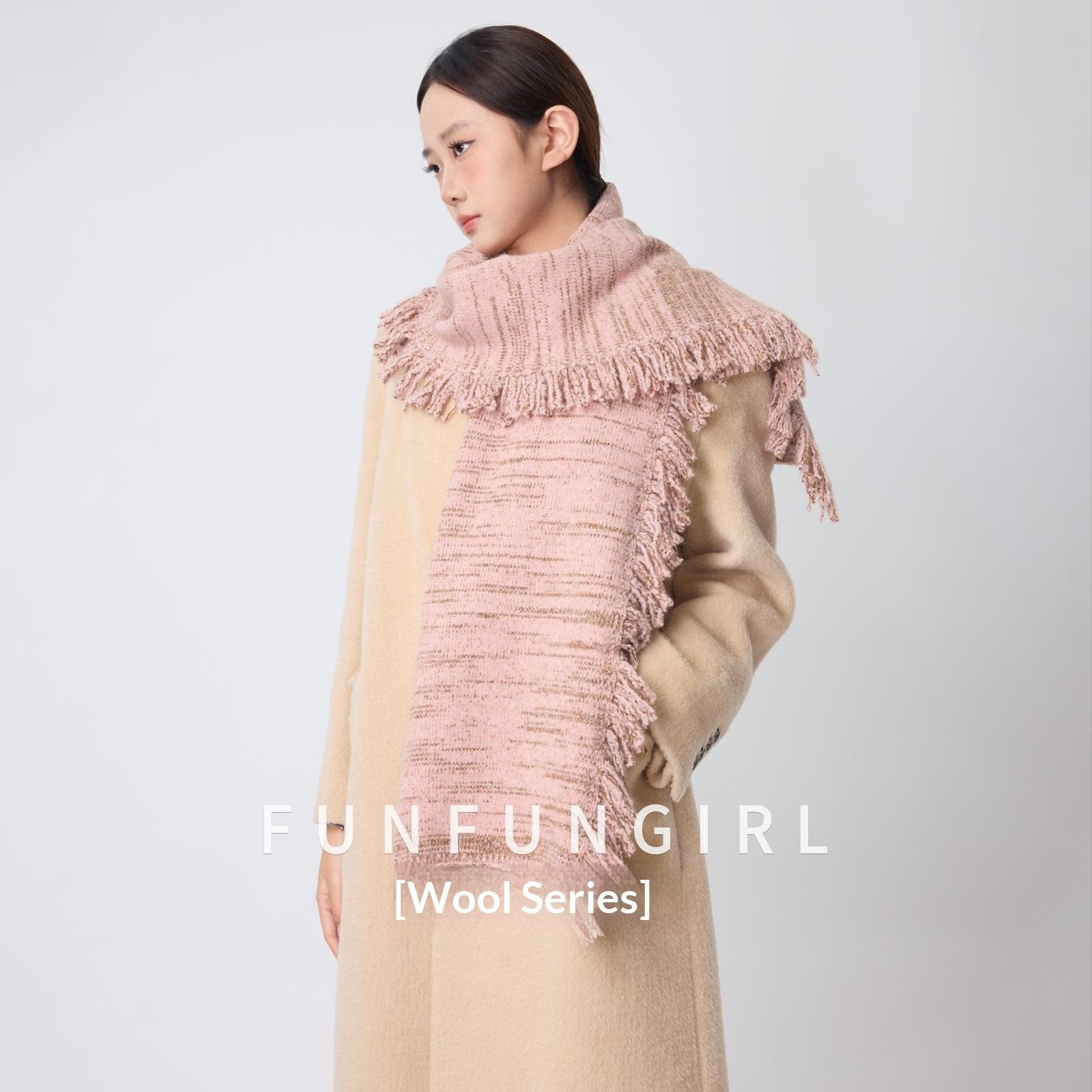 Thickened Wool Scarf for Men Women, Casual Neck Warmer