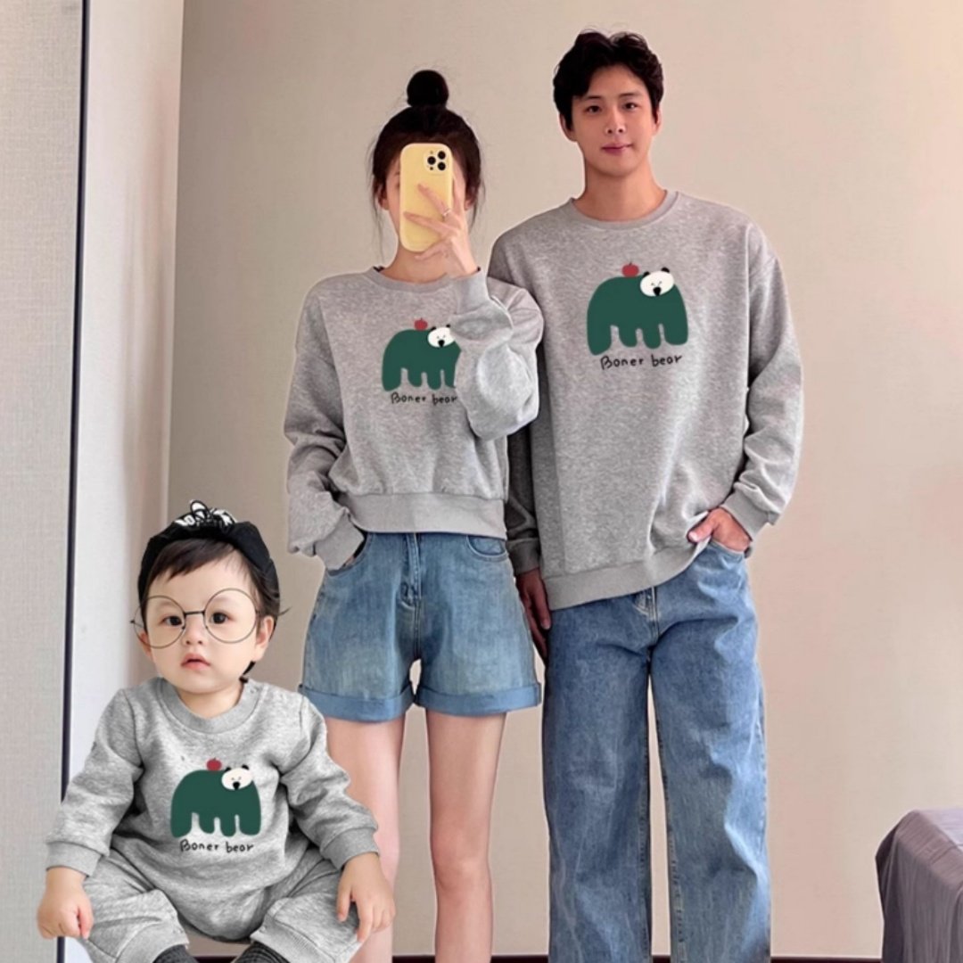 Cozy Autumn Family Sweatshirts Set for 3