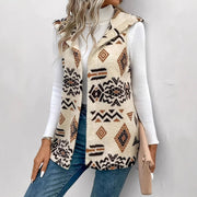 Double-Sided Geometric Vest for Women