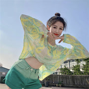 Women's Mesh Sun Protection Long-Sleeve Pullover