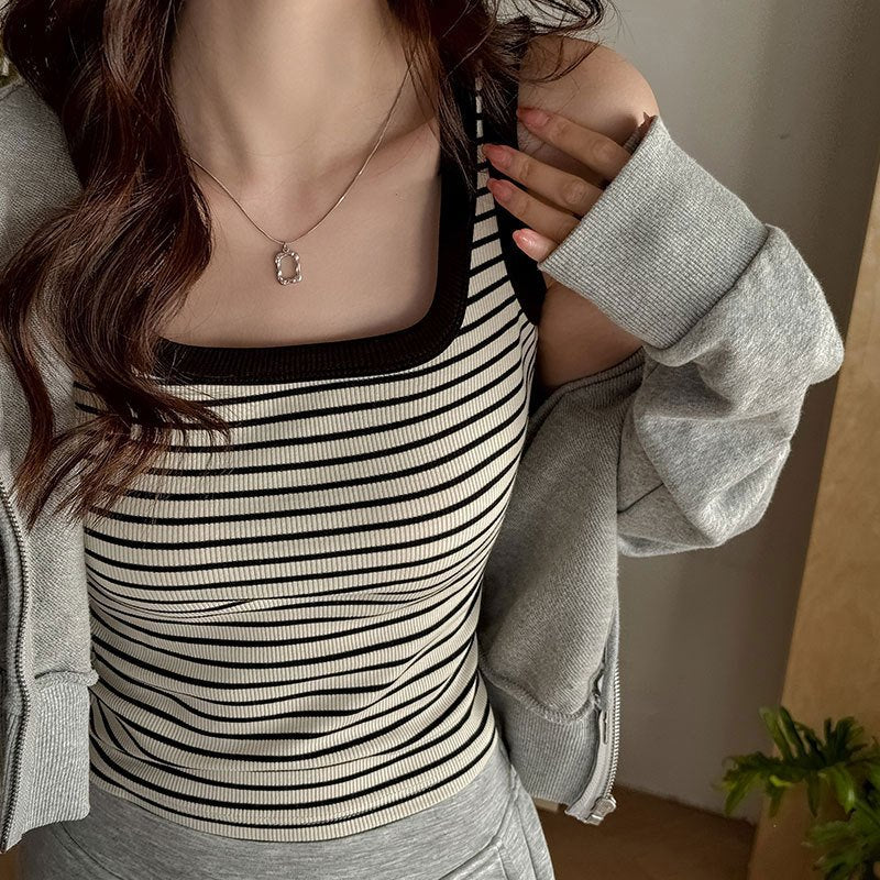 Striped Halter Top Vest for Women
